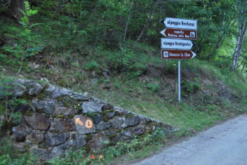 La partenza a Vernosse dopo il ponte sul Buthier