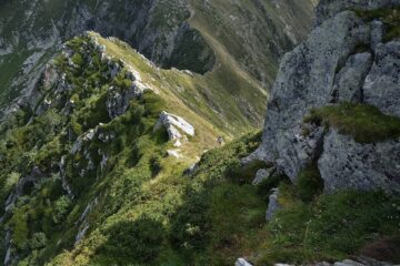Tratto di cresta percorso sul versante Nord