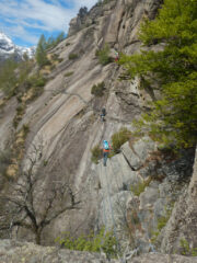 Ponte tibetano in partenza