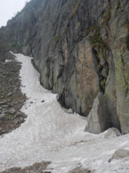 Nevaio all'attacco della ferrata