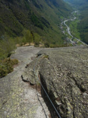 Inizio ferrata in discesa