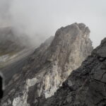 in ombra in primo piano la san Ippolito e a seguire il cospicuo torrione che la fronteggia..