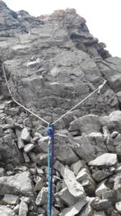 la doppia con cordino bianco in loco a calare dalla San Ippolito