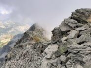 Guardando verso il Colle della Crocetta dalla cima.