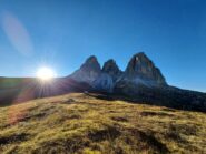 Gruppo del Sassolungo al tramonto...si vede bene il Pollice