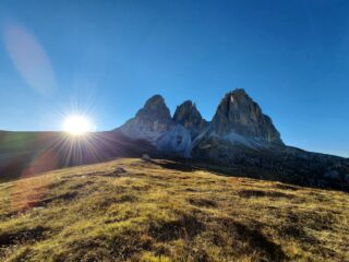 Gruppo del Sassolungo al tramonto...si vede bene il Pollice