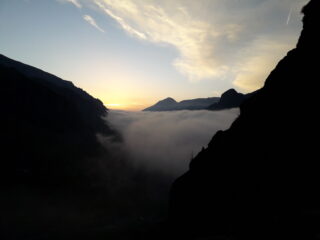 Nubi basse alla partenza