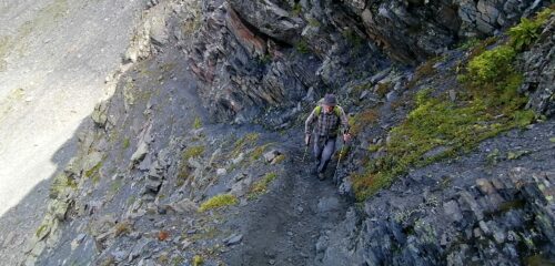 Tratto un po' esposto per il Col du Bastillon