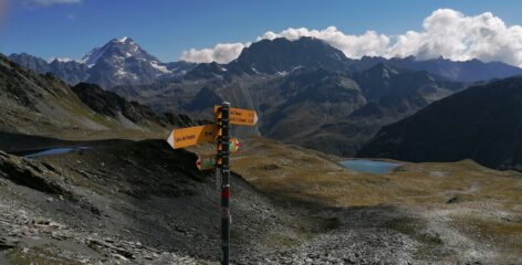 Col du Bastillon con il Gran Combin e Velan
