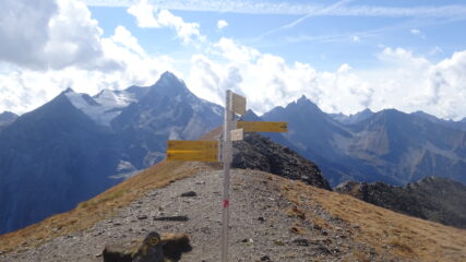 Colle di Tsa Seche e sullo sfondo il massiccio della Grivola