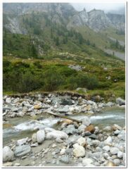 La passerella per il guado nella Zwischbergental