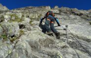 Primo tratto su roccia un po' liscia.