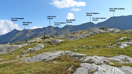 Il tratto tra le antiche rocce montonate poco dopo la Baita Publino.