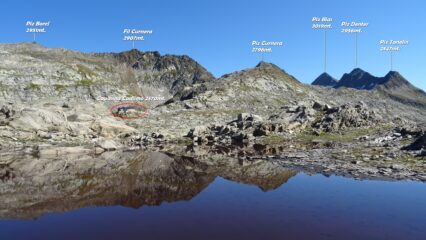 Capanna Cadlimo in vista e Piz Curnera alle spalle.