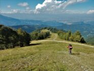 In fondo la sterrata che, a sx., risale verso il Pineta e Serralunga