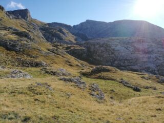 Inizio traccia, in fondo il Marguareis