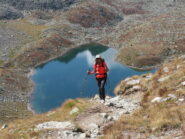 sopra il lago dell'Incliousa, salendo al bivacco