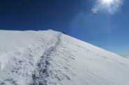 comoda traccia senza ghiaccio fino in cima