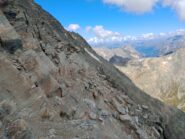 Passaggi sulla via normale del versante est