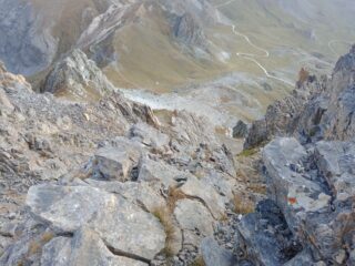 scendendo verso la cima est