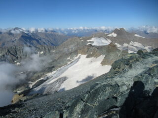 vista del ghiacciaio dall'alto