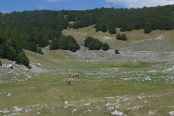 Di ritorno dalla visita all'ex lago