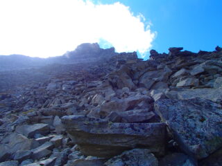 al col charbonniere, da qui inizia la cresta da risalire