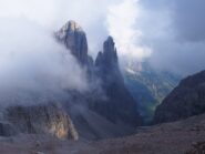 Sass e Dent de Mezdì visti dall'Antersass.