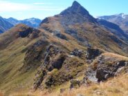 Scendendo al Col Crotey si vede il brevissimo tratto esposto del sentiero.
.