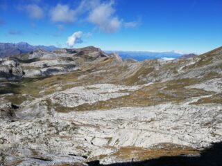 Dalla parete il percorso di salita