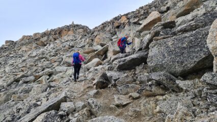 salendo verso la cima della Pointe d'Orny
