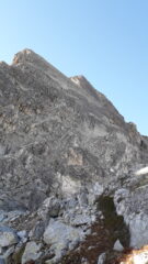 la parete dal sommo dell'avancorpo..