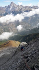 la parete dall'alto..