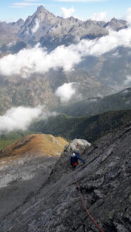 la parete dall'alto..