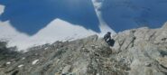 Il primo pezzo di salita stando sulla sx del canalone principale