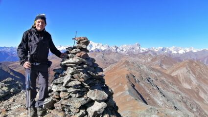 Sulla cima del Mont Vertosan