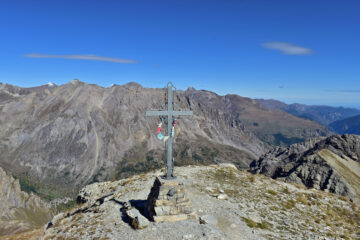 La croce di vetta sul Soubeyran