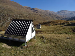 le casette in supporto al rifugio Mondovì