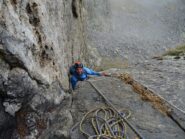 In uscita dal camino di L3, la placca aspetta