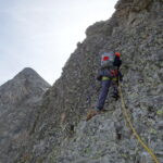 Il delicato traverso di IV- sulla Spalla (foto mgulliver)