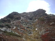 traccia verso la cima