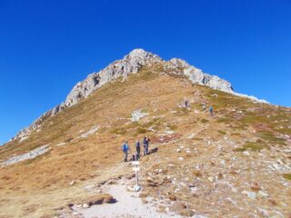 l'ultimo tratto molto ripido che porta alla cima