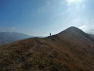 Inizio discesa su dorsale
