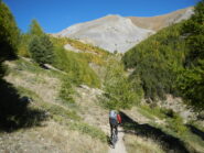 il sentiero di discesa verso Ceillac