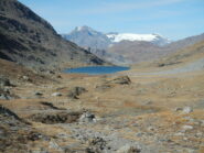 vista sul Lac de Savine salendo al Col Clapier