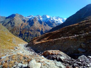 tratto leggermente franato del Rio Gran Val