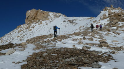 salendo verso la Punta dei Fourneaux