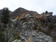 La cresta di salita vista dal suo inizio.