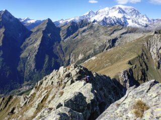 In cresta e Monte Rosa.