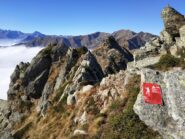 Inizio ferrata per la cresta Beltrando, pochi metri sotto la Verzel. 